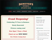 Tablet Screenshot of demeterssportsbar.com